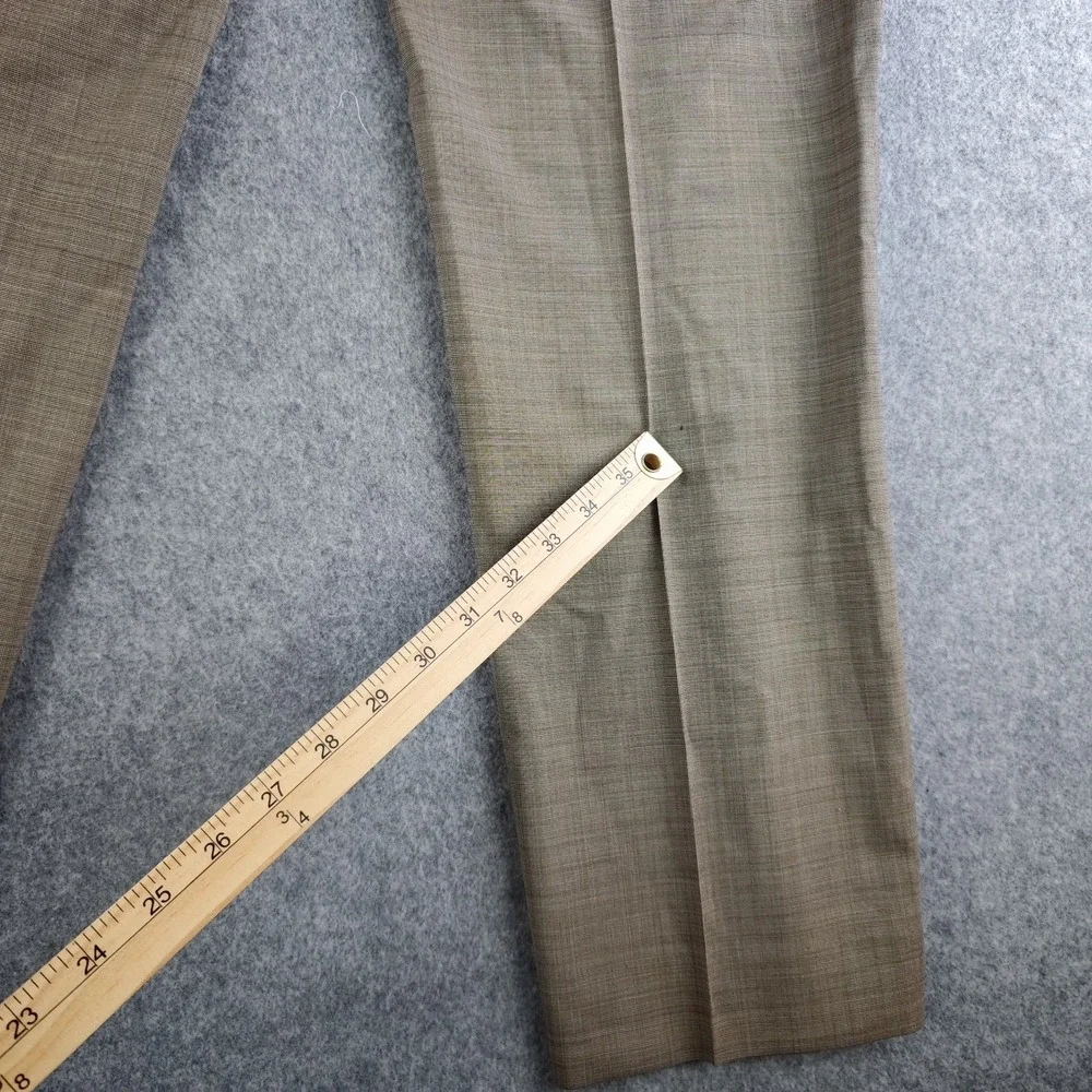 Banana Republic Pants Mens 35x30 Slim Fit Brown Flat Front Wool Stretch